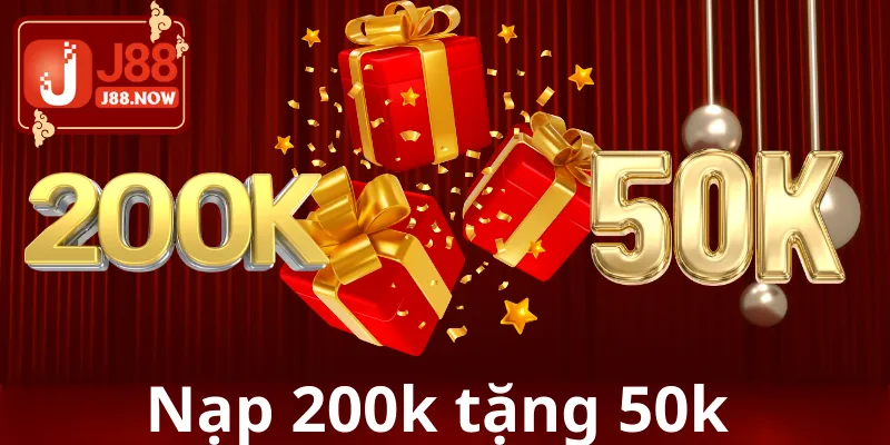 Nạp 200k tặng 50k tại J88