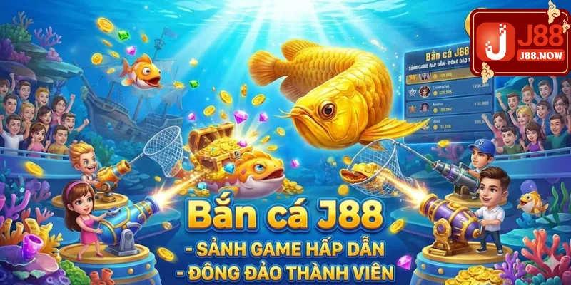 Bắn cá J88 là sảnh game giải trí đầy hấp dẫn, thu hút đông đảo thành viên